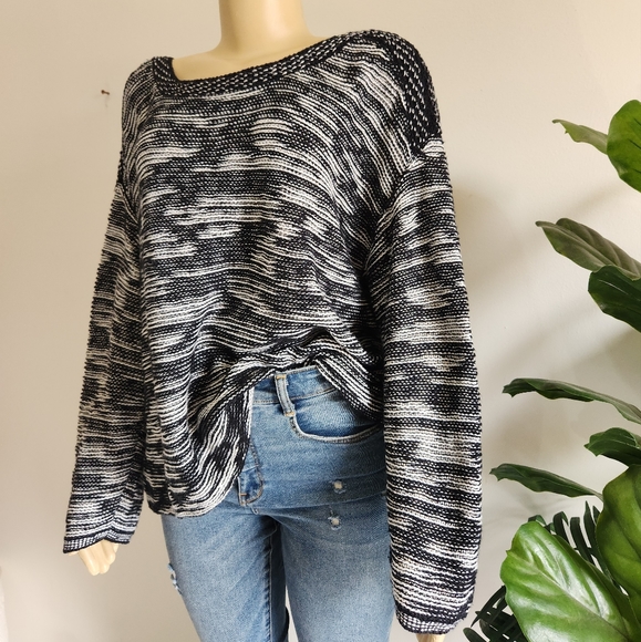 Eileen Fisher Organic Cotton Plus Bateau Top Black Plus 14W 1X Black Color - Picture 6 of 12